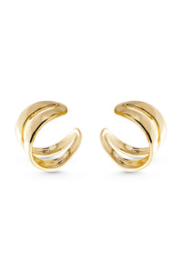 Thumbnail for EMPRESS Earrings. Double band earrings, 18K gold vermeil, handmade, hypoallergenic, water-resistant