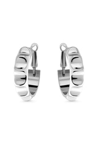 Thumbnail for GALAXY Hoops. Radial-shaped hoop earrings, silver, handmade, hypoallergenic, water-resistant